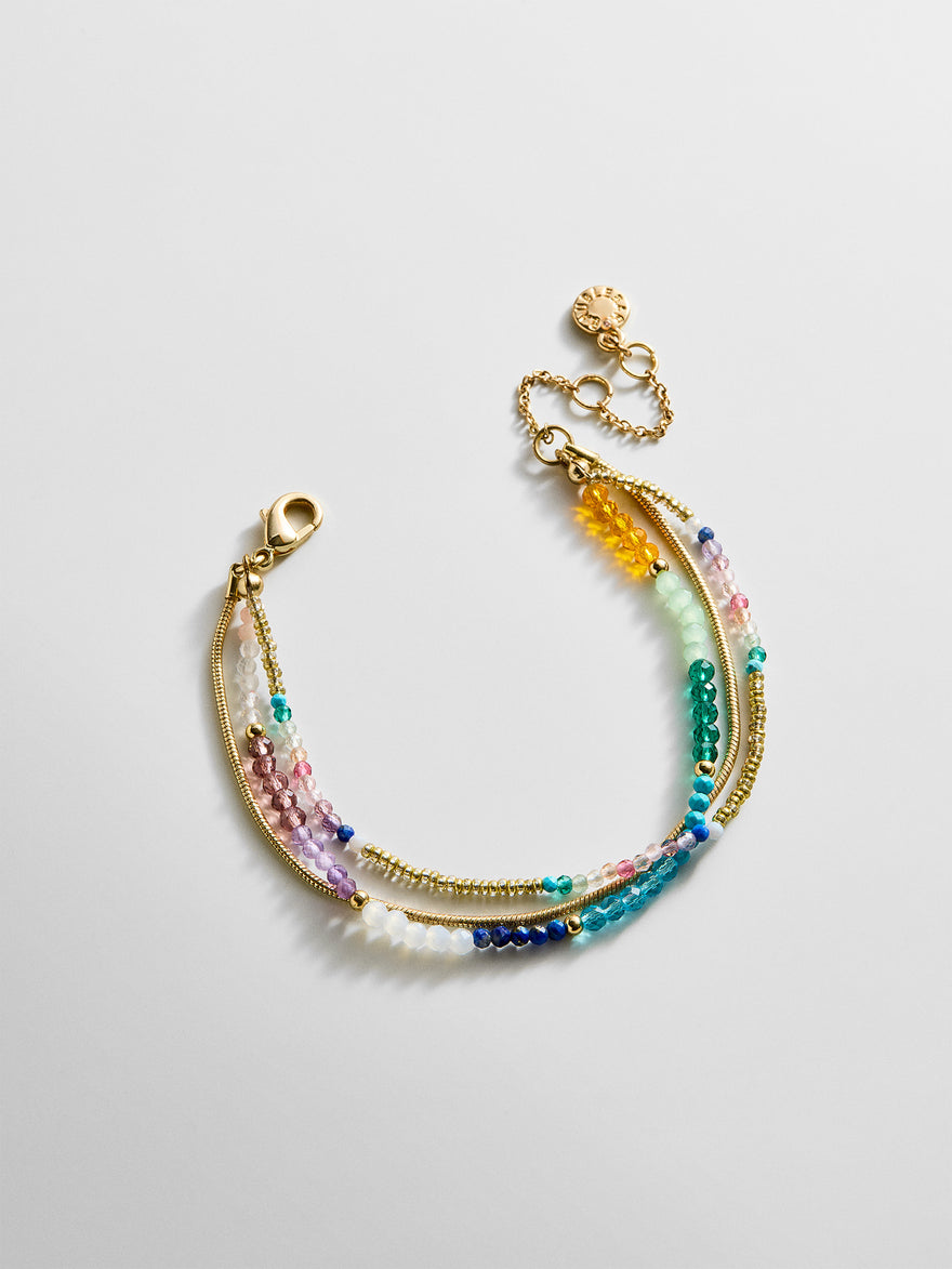 Rowan Semi-Precious Layered Bracelet - Capri