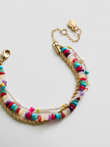 BaubleBar Rowan Semi-Precious Layered Bracelet - Mallorca - 
    Colorful bracelet with multiple chains
  
