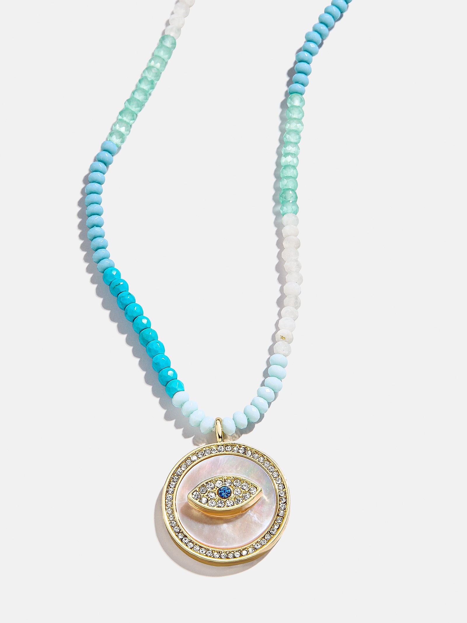 Evil Eye Semi-Precious Necklace - Gold/Blue
