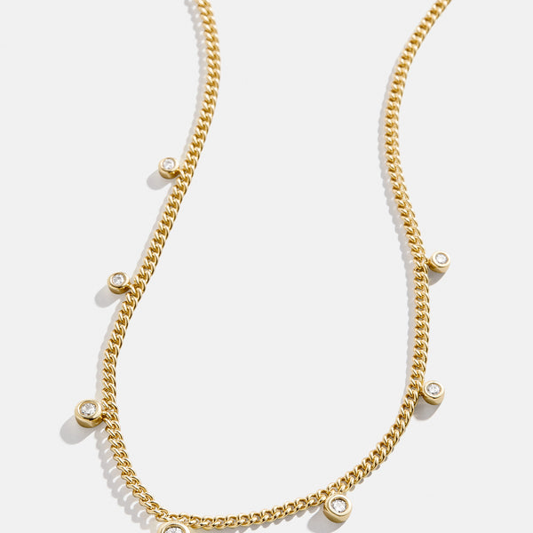 Glitter 18k Gold Plated 【19mm】ネックレス 18K Gold Leslie Necklace - Gold/Pavé – 18K gold plated sterling