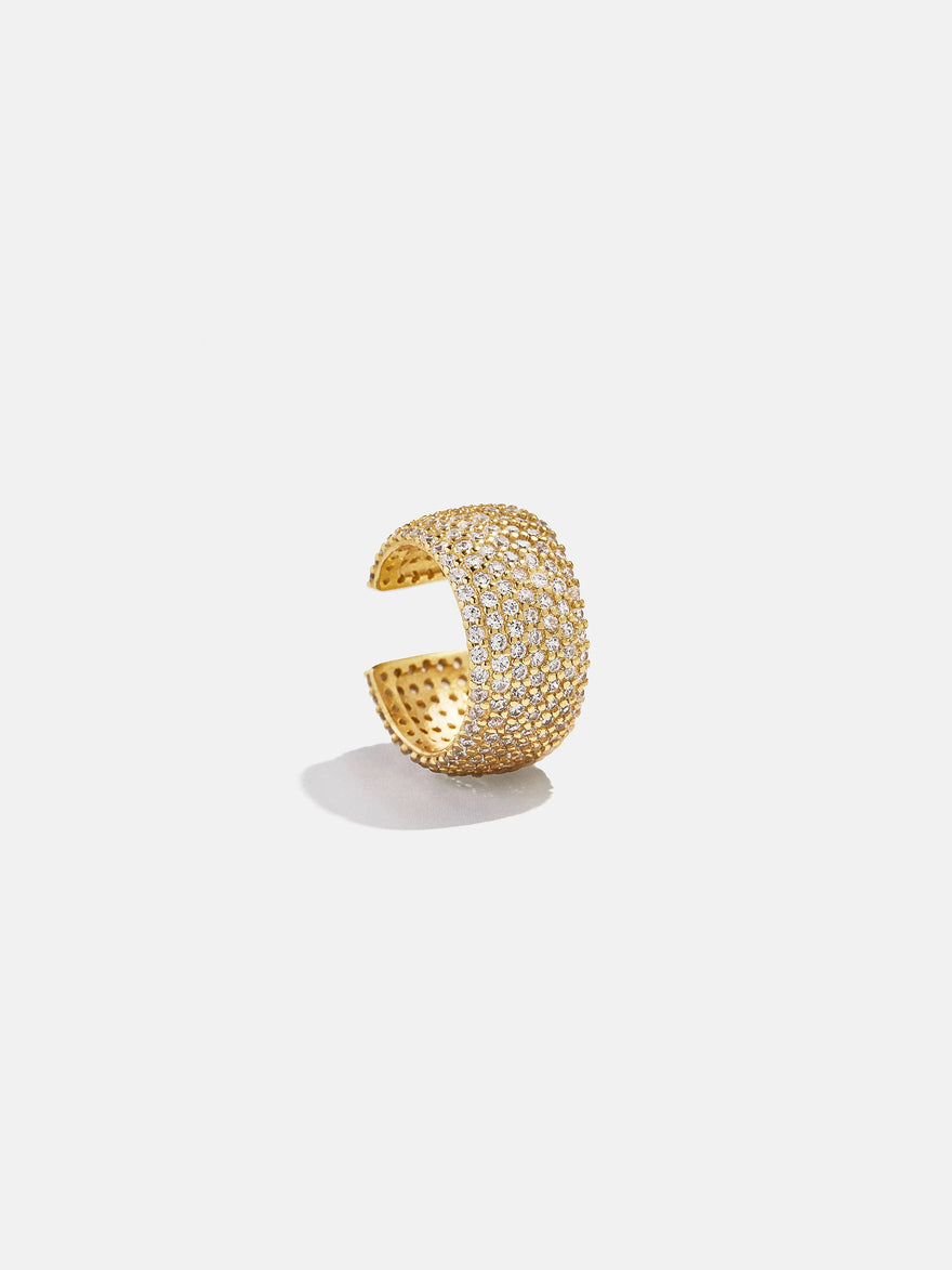 Lola 18K Gold Ear Cuff - Gold/Pavé