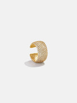 BaubleBar Lola 18K Gold Ear Cuff - Gold/Pavé - 
    Cubic zirconia, 18K gold plated sterling silver
  

