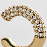 Demi 18K Gold Ear Cuff - Gold/Pavé