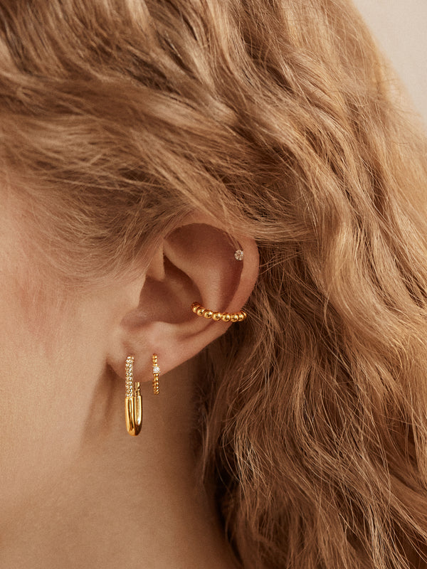 18K Gold Pisa Ear Cuff - Gold