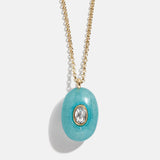 Aura Semi-Precious Pendant Necklace - Aquamarine