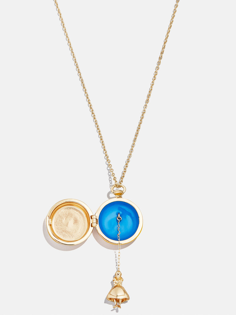 BaubleBar Disney Alice in Wonderland Locket - Gold/Multi - 
    Alice in Wonderland locket necklace
  
