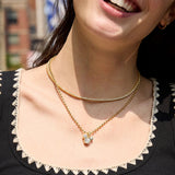 Disney Mickey Mouse Pisa Necklace - Gold/Pavé