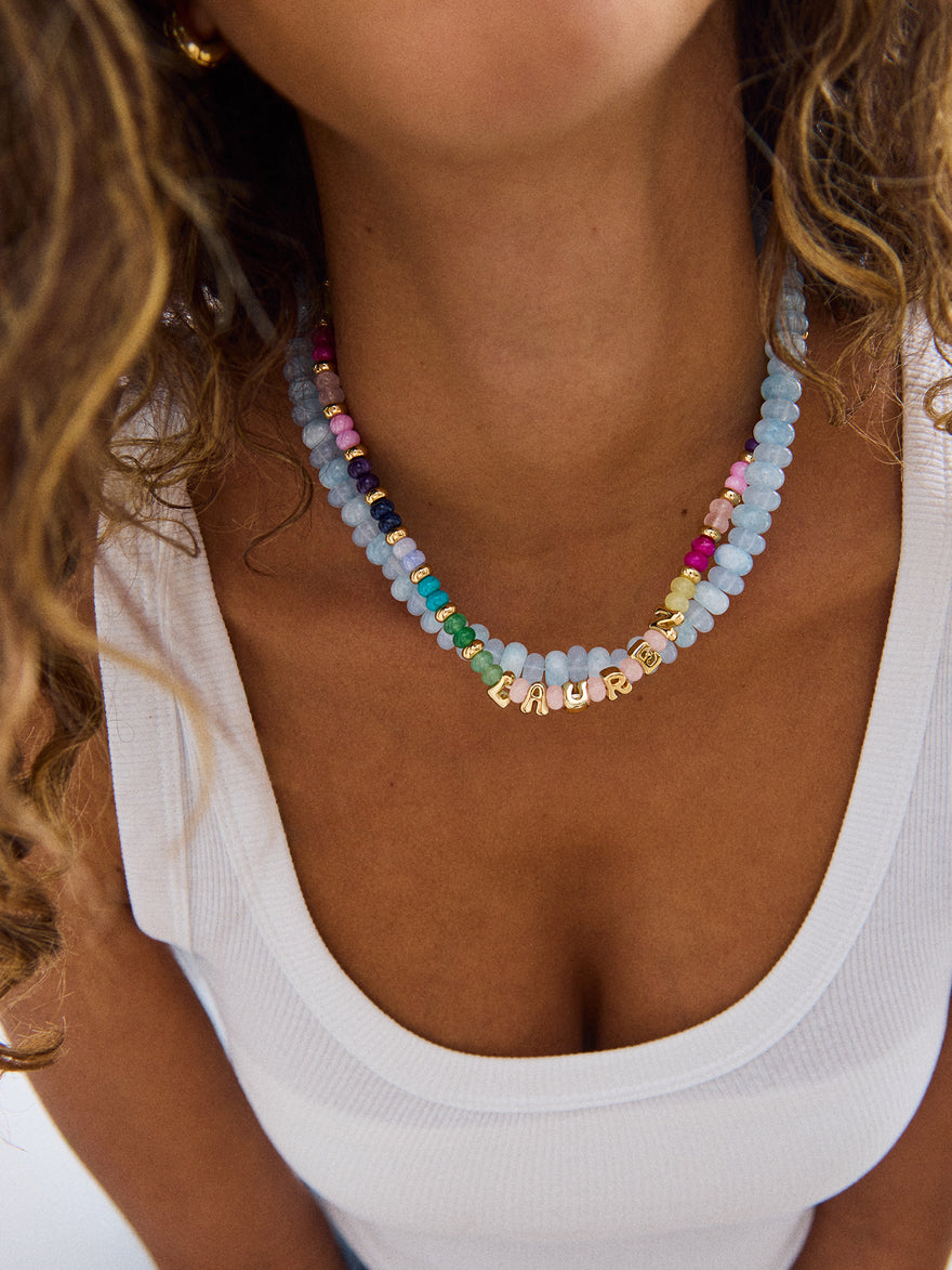 Semi-Precious Custom Bubble Necklace - Semi-Precious Bubble