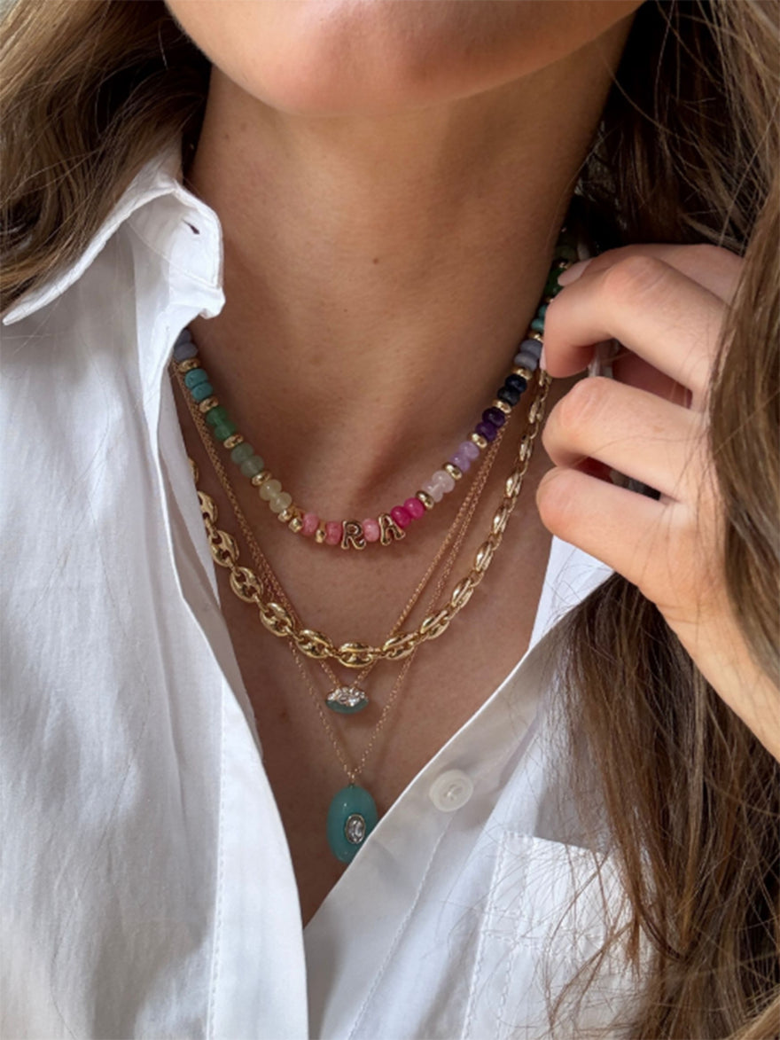 Semi-Precious Custom Bubble Necklace - Semi-Precious Bubble