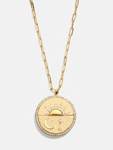 BaubleBar 18K Gold Celestial Reversible Pendant Necklace - Black - 
    18K Gold Plated Sterling Silver
  
