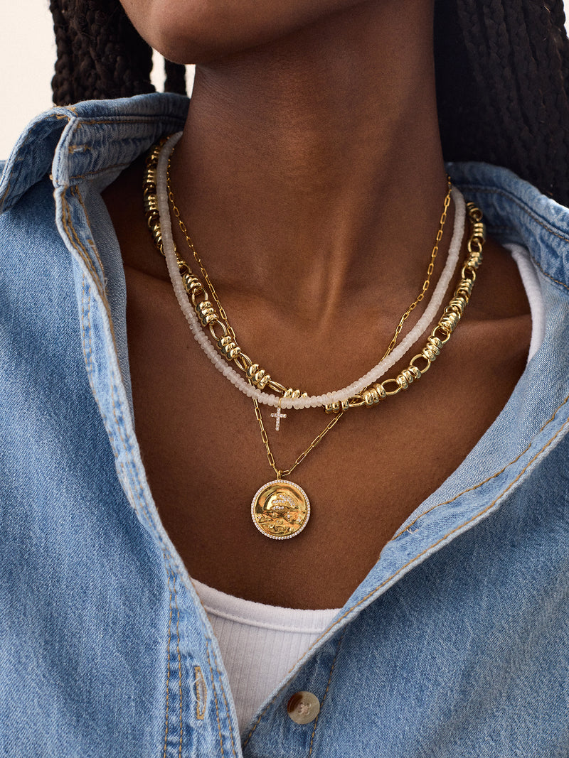 BaubleBar 18K Gold Ocean Reversible Pendant Necklace - Aqua - 
    Enjoy 20% off - This Week Only
  
