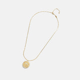18K Gold Fire Reversible Pendant Necklace - Navy