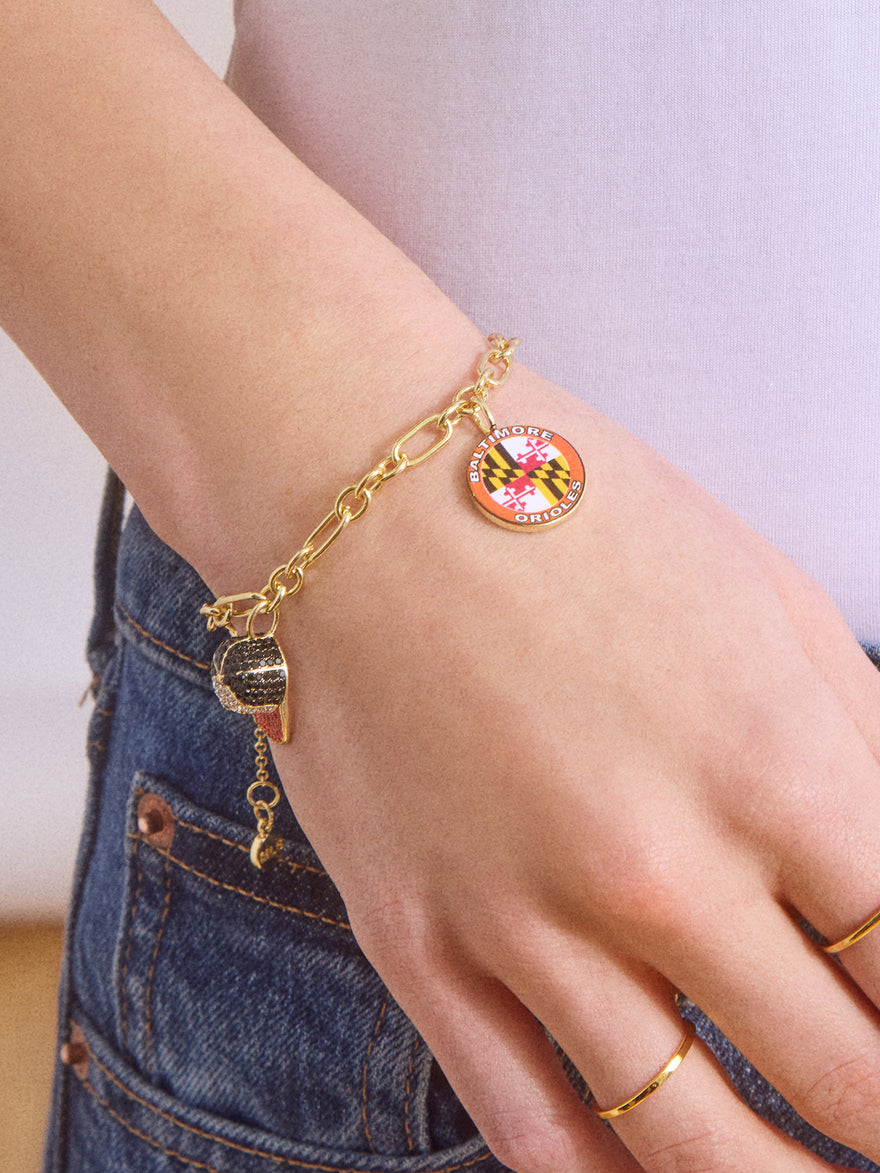 MLB Charm Bracelet - Baltimore Orioles
