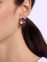 BaubleBar WEAR By Erin Andrews X BaubleBar Atlanta Braves Enamel Hoop Earrings - Atlanta Braves - 
    MLB hoop earrings
  
