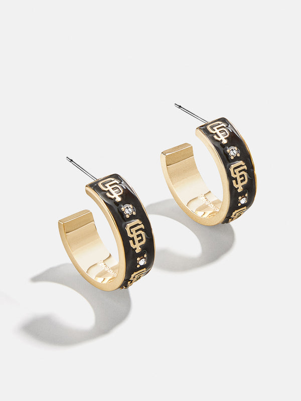 WEAR By Erin Andrews X BaubleBar San Francisco Giants Enamel Hoop Earrings - San Francisco Giants