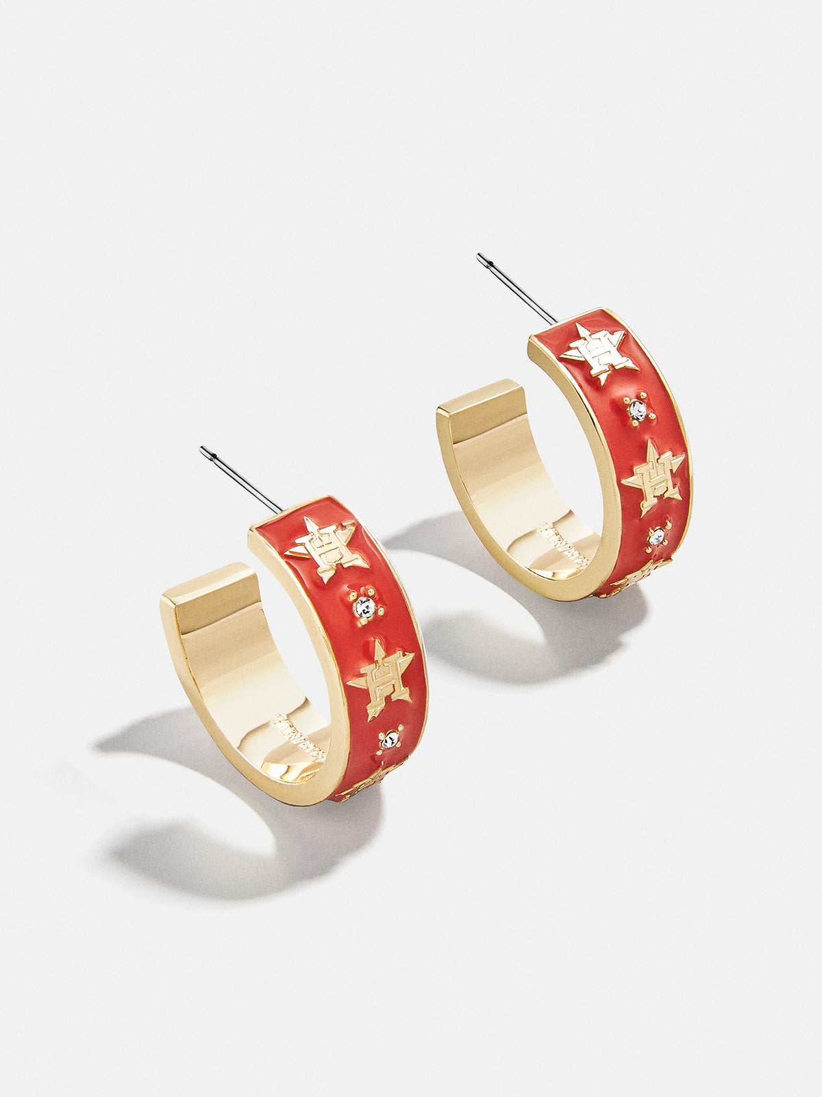 WEAR By Erin Andrews X BaubleBar Houston Astros Enamel Hoop Earrings - Houston Astros