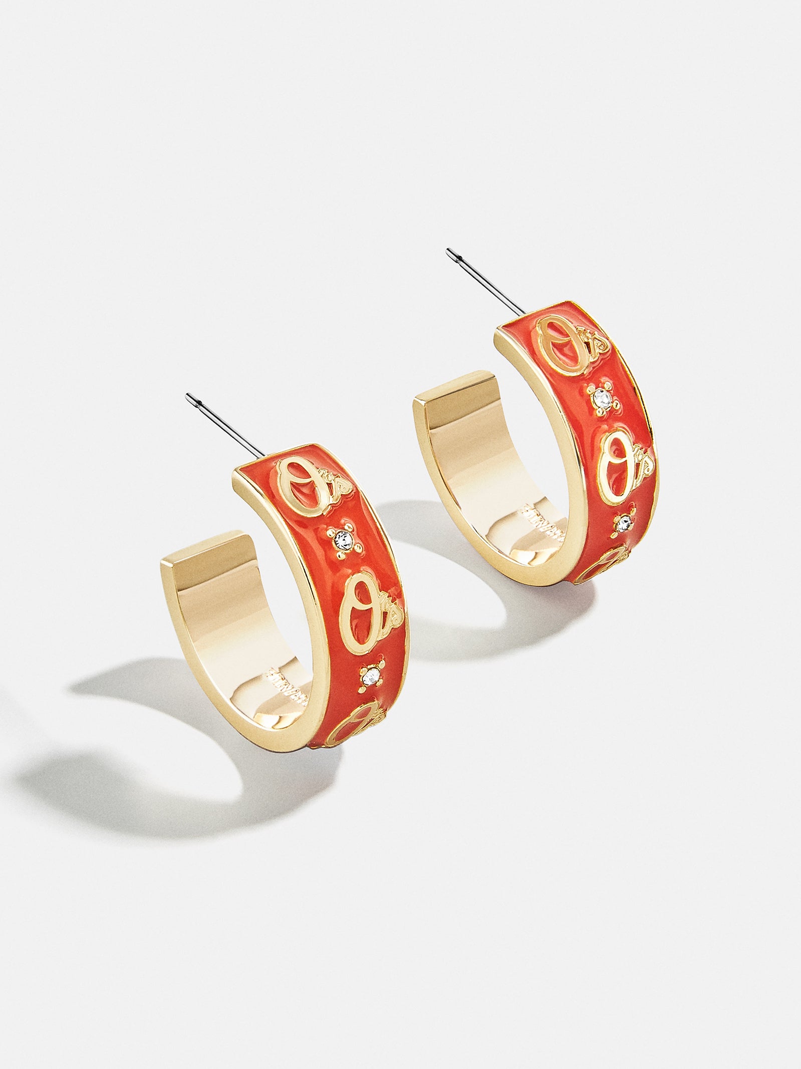 WEAR By Erin Andrews X BaubleBar Baltimore Orioles Enamel Hoop Earrings - Baltimore Orioles