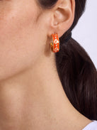 WEAR By Erin Andrews X BaubleBar Baltimore Orioles Enamel Hoop Earrings - Baltimore Orioles
