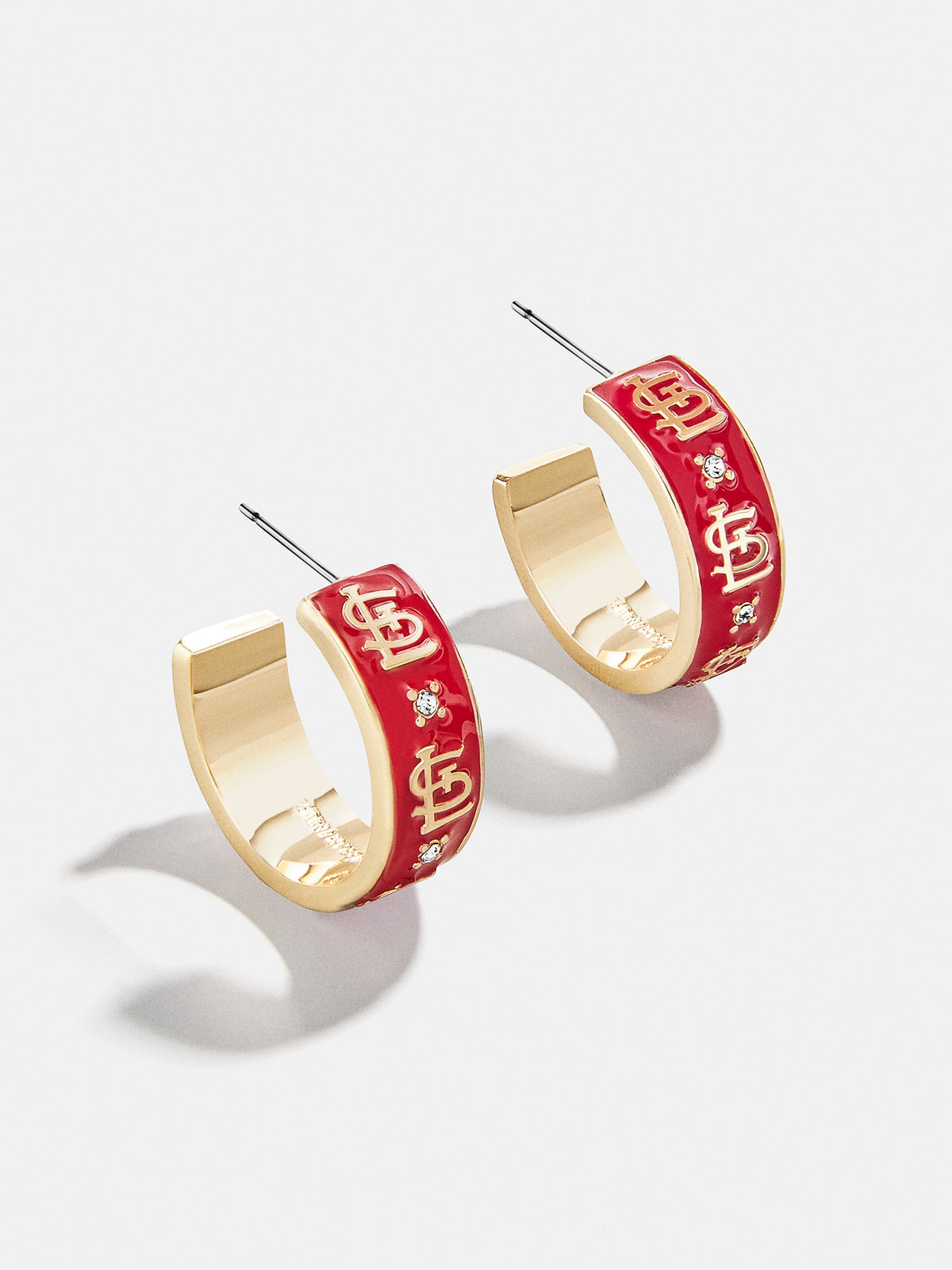 WEAR By Erin Andrews X BaubleBar St. Louis Cardinals Enamel Hoop Earrings - St. Louis Cardinals