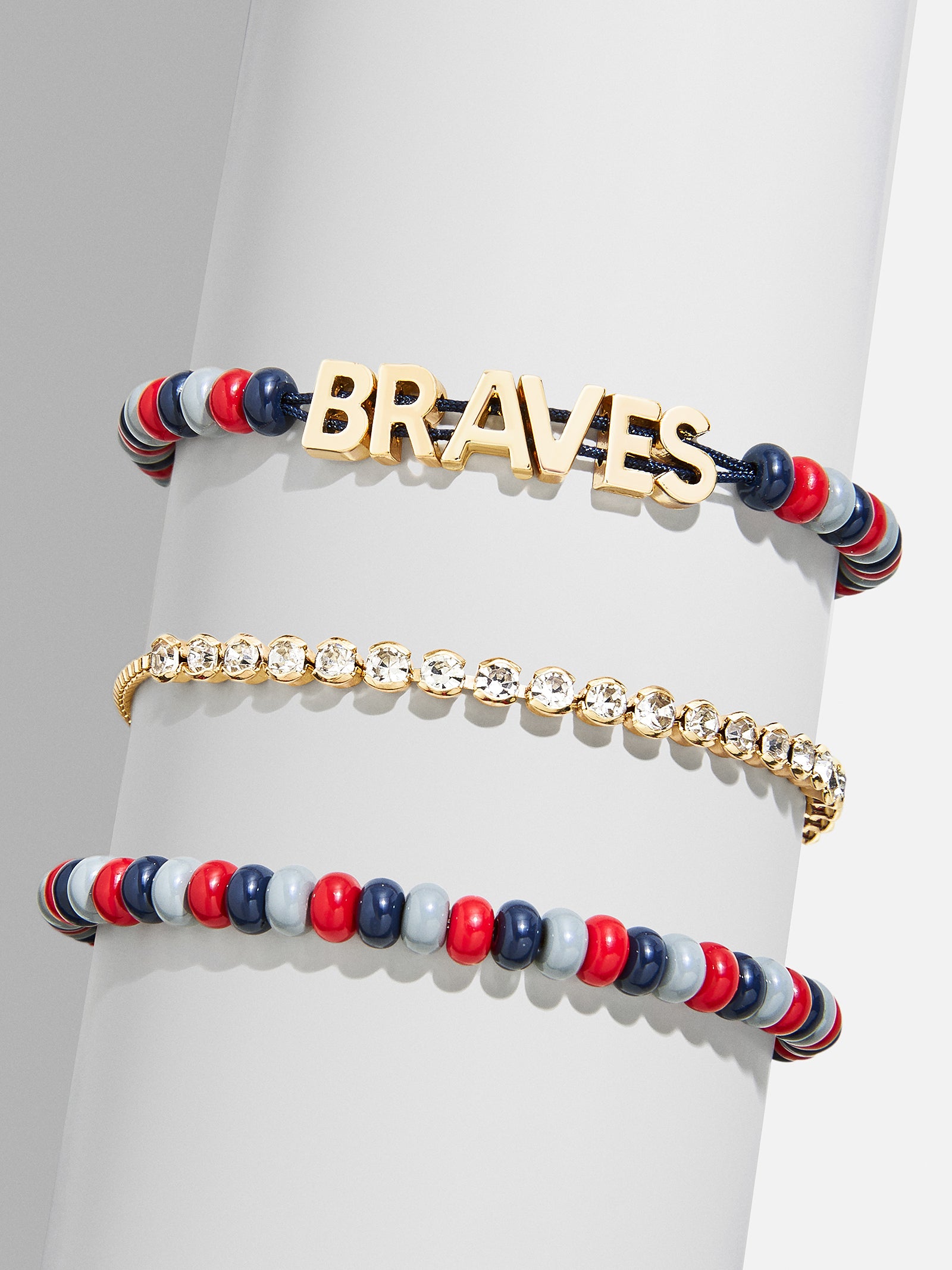 WEAR By Erin Andrews x BaubleBar Atlanta Braves Bracelet Set - Atlanta Braves