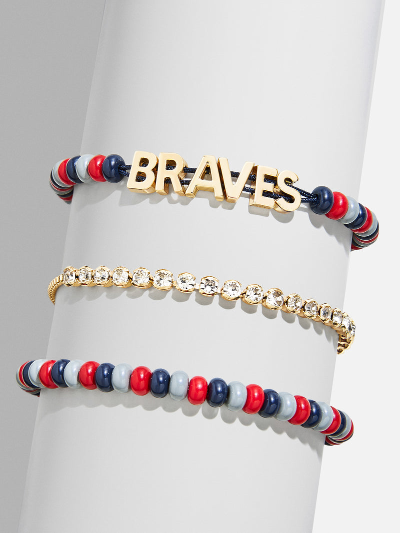 WEAR By Erin Andrews x BaubleBar Atlanta Braves Bracelet Set - Atlanta Braves