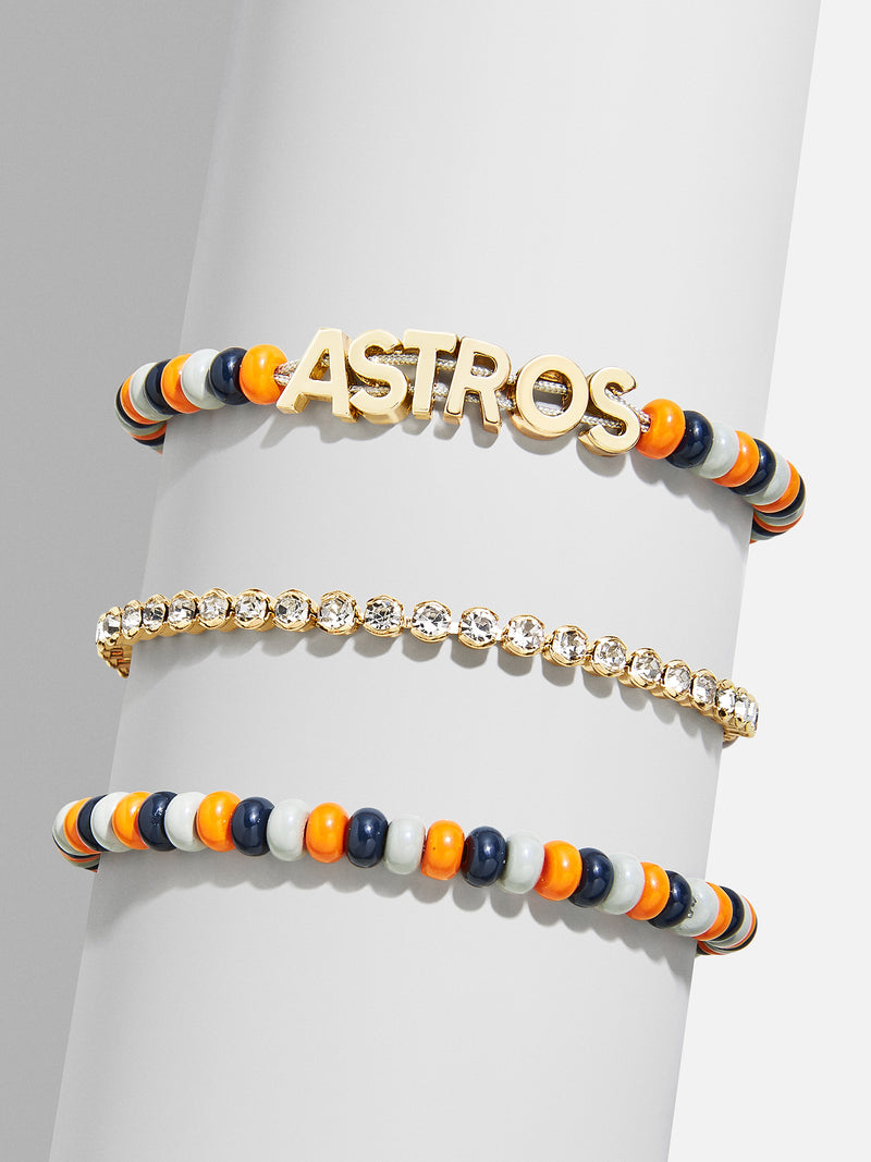 WEAR By Erin Andrews x BaubleBar Houston Astros Bracelet Set - Houston Astros