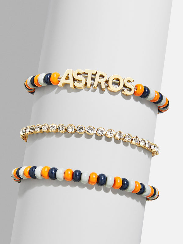 WEAR By Erin Andrews x BaubleBar Houston Astros Bracelet Set - Houston Astros