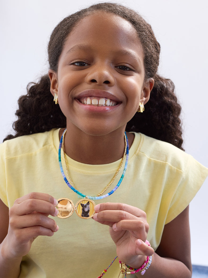 Lil' Peacemaker Kids’ Locket Necklace - Peace Sign