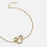 Disney Mickey Mouse 18K Gold Plated Sterling Silver Pavé Bracelet - Gold/Pavé