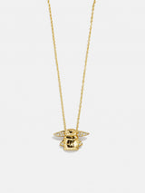 BaubleBar STAR WARS™ GROGU™ 18K Gold Pendant Necklace - Gold - 
    Cubic zirconia necklace on a gold chain 
  
