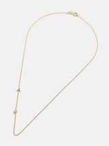 BaubleBar Maya Brenner Monogram Necklace with Diamond - Gold - 
    14K Solid Gold
  
