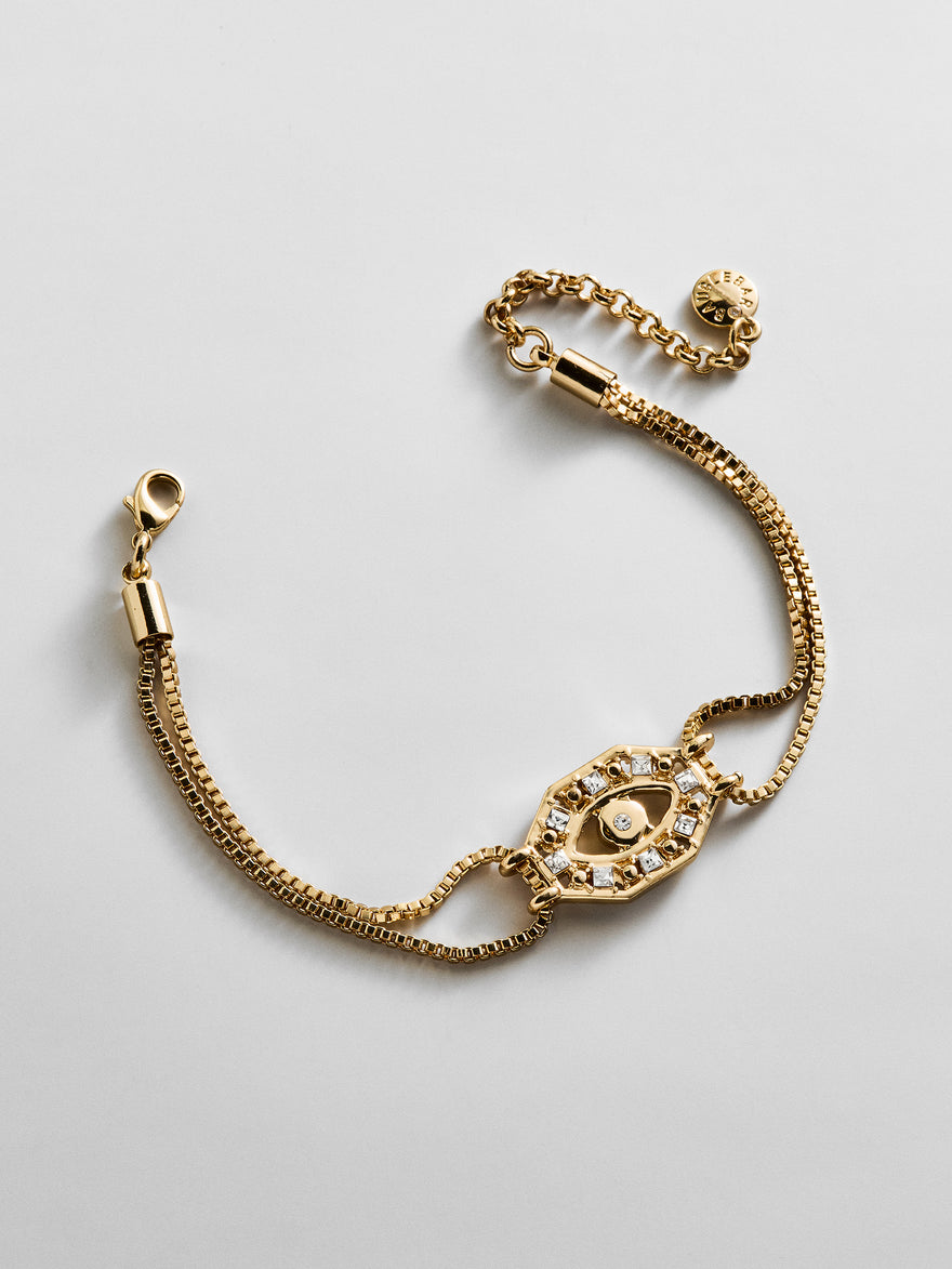 Evil Eye Reversible Bracelet - Gold/Multi