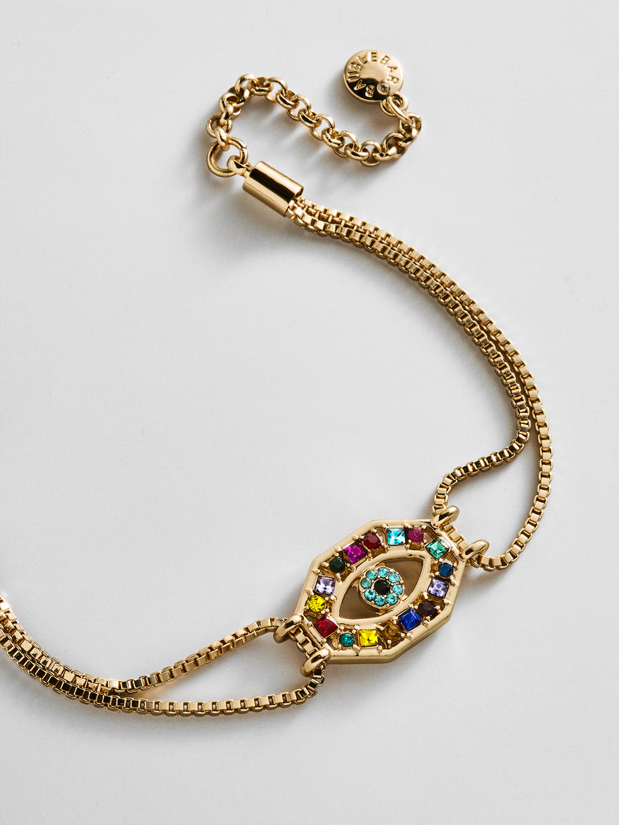 Evil Eye Reversible Bracelet - Gold/Multi
