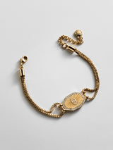 BaubleBar Evil Eye Reversible Bracelet - Gold/Turquoise - 
    Reversible blue and pavé evil eye bracelet
  
