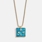 Semi-Precious Zodiac Pendant Necklace - Pisces