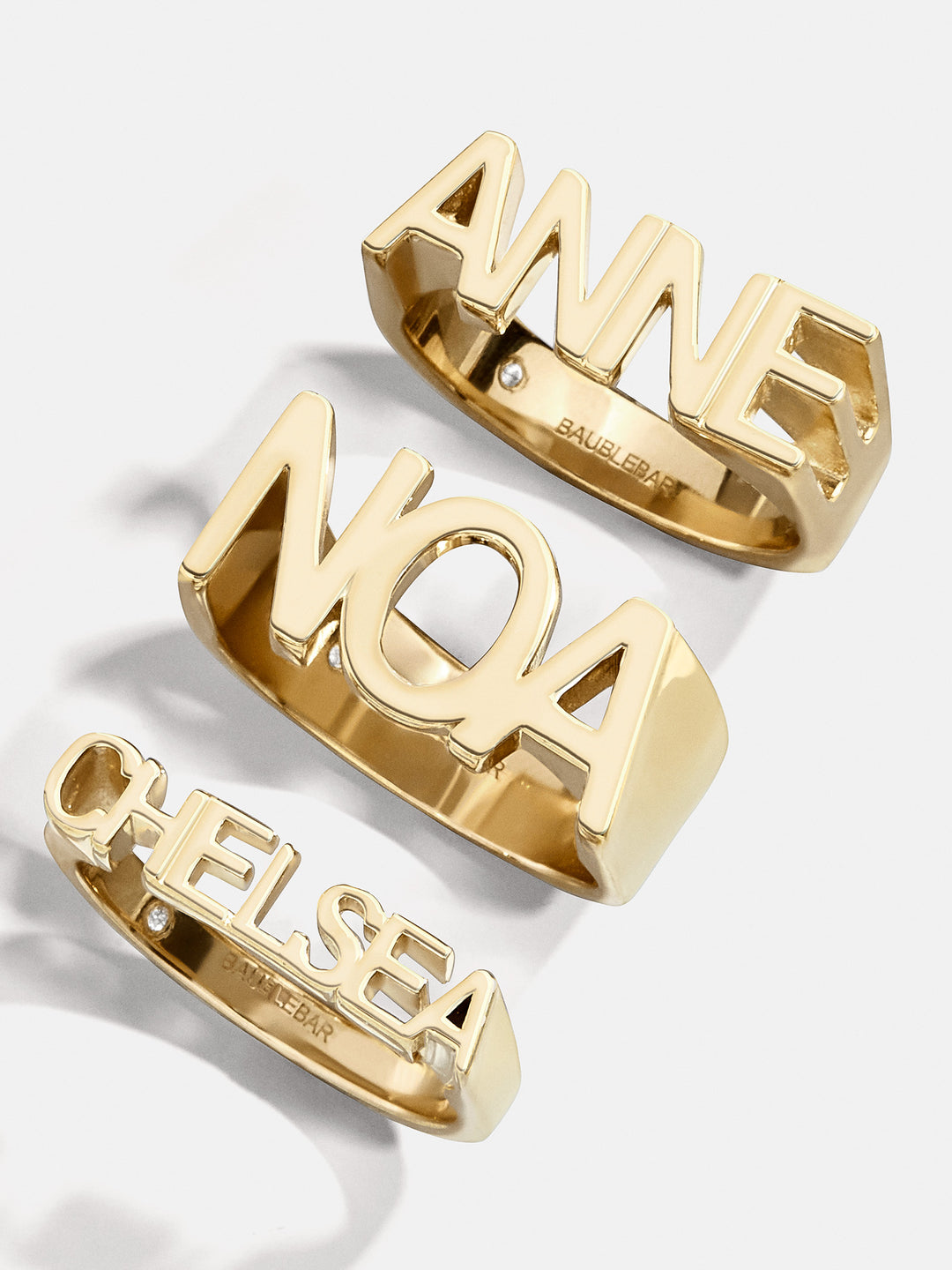 14K Gold Fineline Custom Nameplate Ring - Gold – 14K gold plated ...