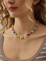 BaubleBar Custom Semi-Precious Nameplate Necklace - Gold/Multi - 
    Enjoy 20% off - This Week Only
  
