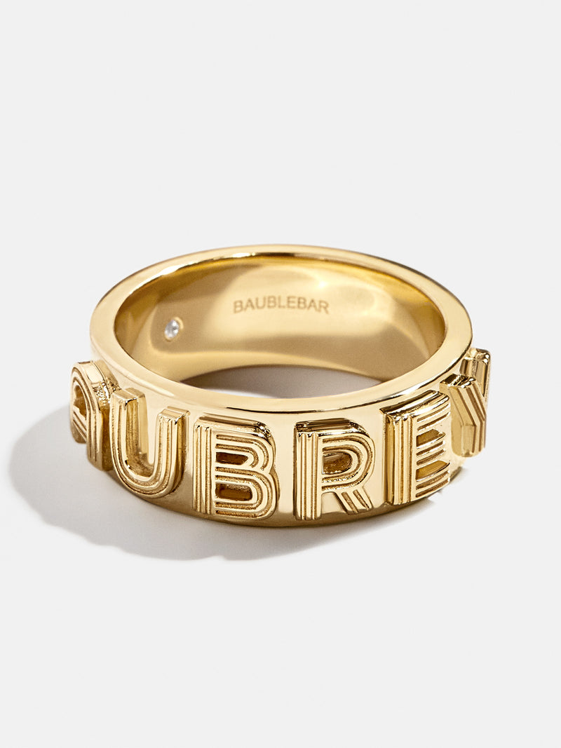 Retro 18K Gold Custom Ring - 18K Gold – 18K gold plated sterling silver ...