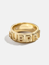 BaubleBar Retro 18K Gold Custom Ring - 18K Gold - 
    18K gold plated sterling silver
  
