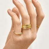 Retro 14K Gold Custom Ring - 14K Gold