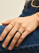 Sterling Silver Custom Fineline Nameplate Ring - Sterling Silver