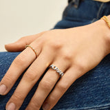 Sterling Silver Fineline Custom Nameplate Ring - Sterling Silver