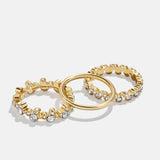 Disney Mickey Mouse Ring Set - Gold/Pavé