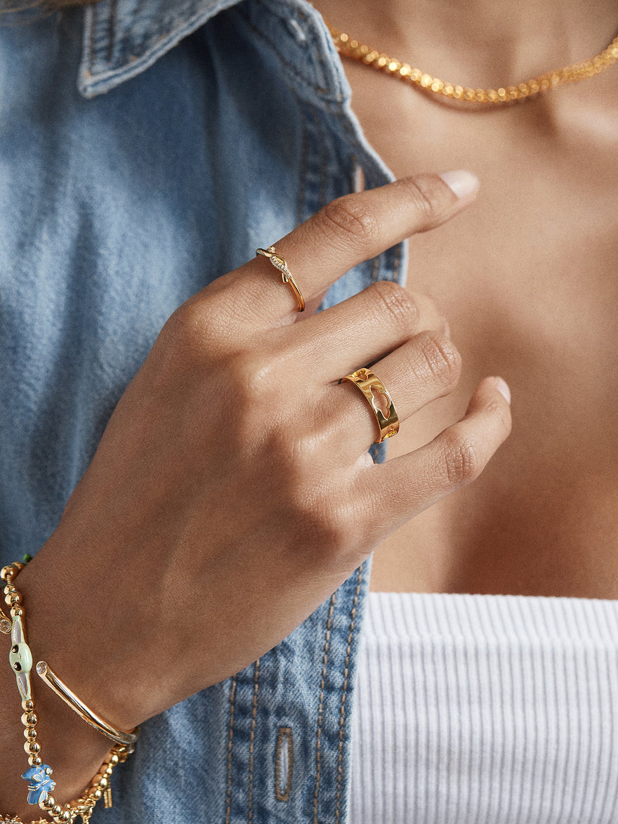 STAR WARS™ GROGU™ 18K Gold Cutout Ring - Gold