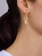 MLB Charm Earrings - Los Angeles Dodgers
