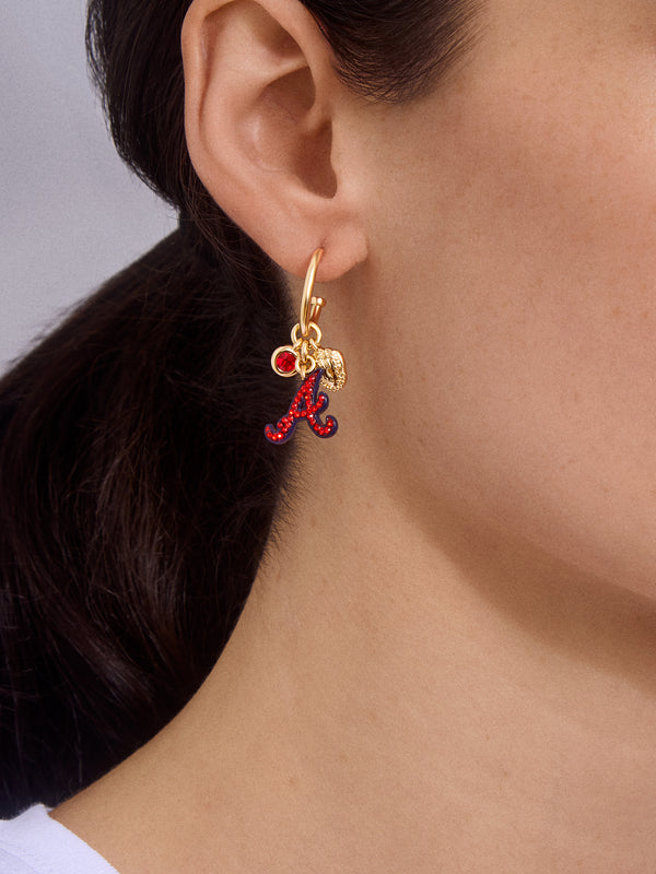 MLB Charm Earrings - Atlanta Braves