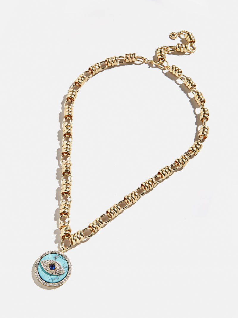 BaubleBar Sohla Evil Eye Statement Necklace - Gold/Turquoise - 
    Enjoy 20% off - This Week Only
  
