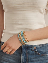 BaubleBar Marysol Semi-Precious Bracelet - Turquoise - 
    Pavé semi-precious stretch bracelet
  
