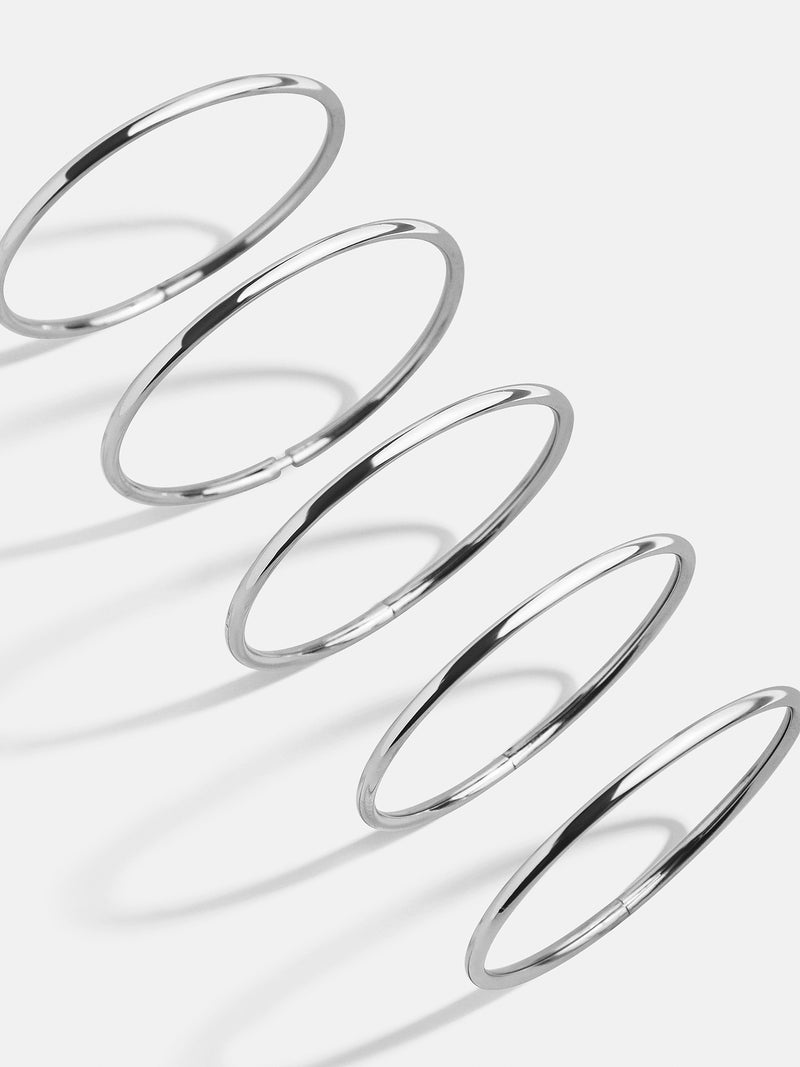 BaubleBar Alexia Bangle Bracelet Set - Silver - 
    Enjoy 20% off - This Week Only
  
