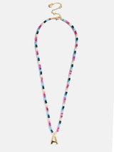 BaubleBar Semi-Precious Block Initial Necklace - Dark Multi - 
    Personalized beaded necklace
  
